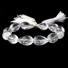 12x9-15x10mm Crystal Quartz Faceted Tear Drop Beads 8 inch 12 pieces - Beadsofcambay.com