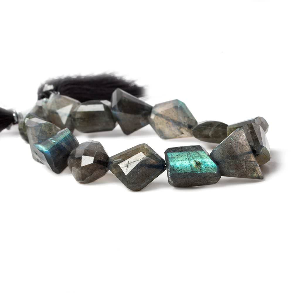 14x10-19x11mm Labradorite Faceted Nugget Beads 8 inch 11 pieces - Beadsofcambay.com