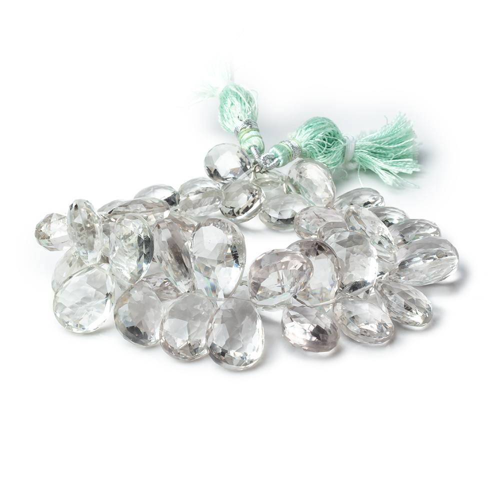 14x10-19x13mm Prasiolite Faceted Pear Beads 8 inch 43 pieces AA - Beadsofcambay.com