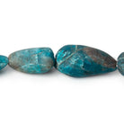 14x10-22x12mm Matte Neon Blue Apatite plain nuggets 7.5 inch 11 beads - Beadsofcambay.com