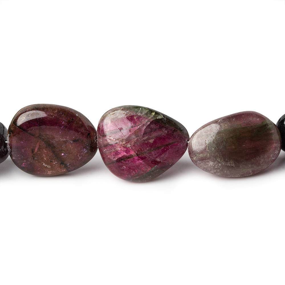 14x10-25x12mm Polychromatic Tourmaline Plain Nugget Beads 14 inch 21 pcs - Beadsofcambay.com