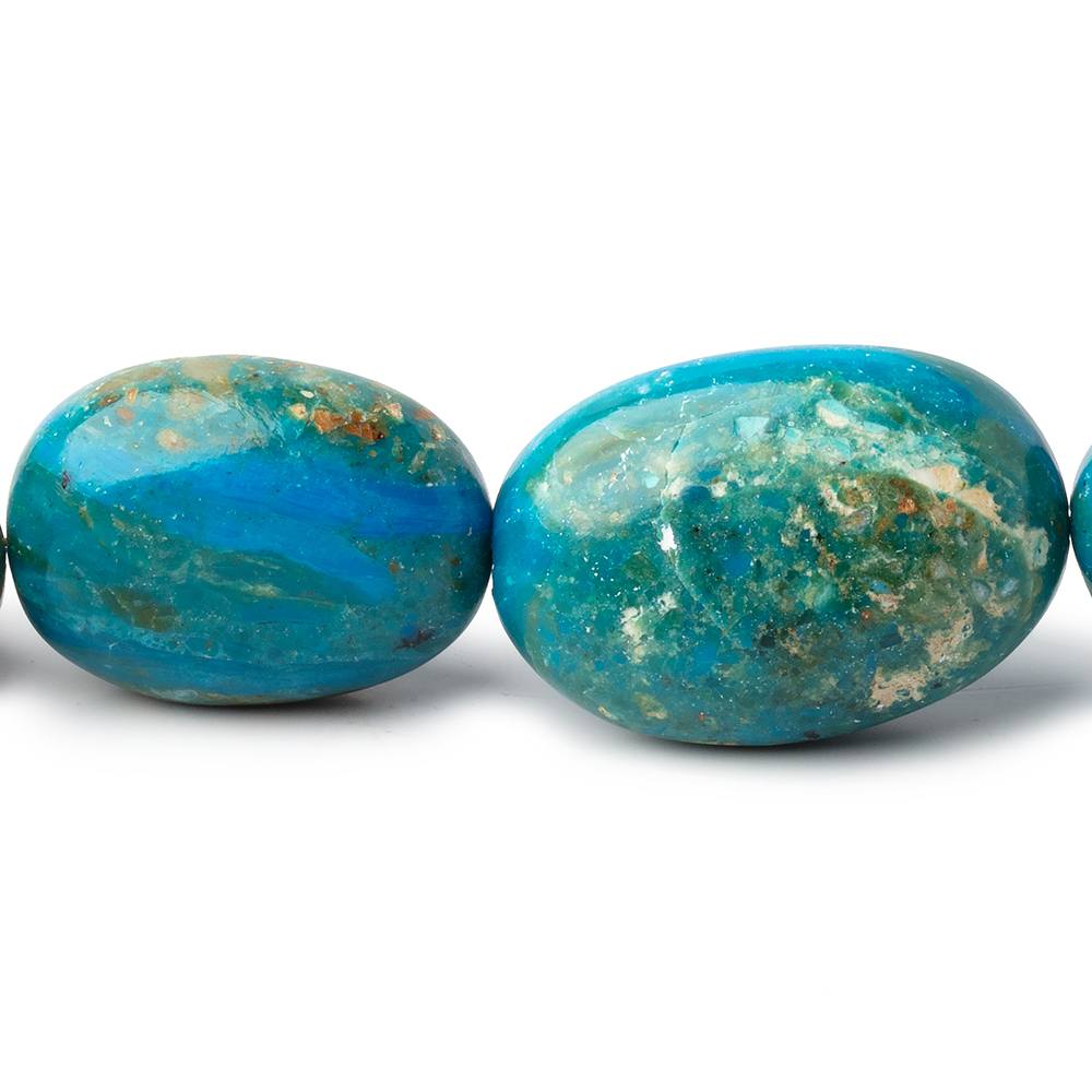 14x10-26x18mm Peruvian Blue Opalina Plain Nuggets 20 inch 28 Beads AA - Beadsofcambay.com