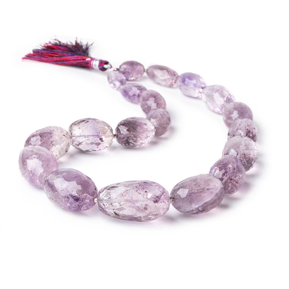 14x10-31x18mm Moss Amethyst Faceted Nugget Beads 16 inch 19 pieces - Beadsofcambay.com