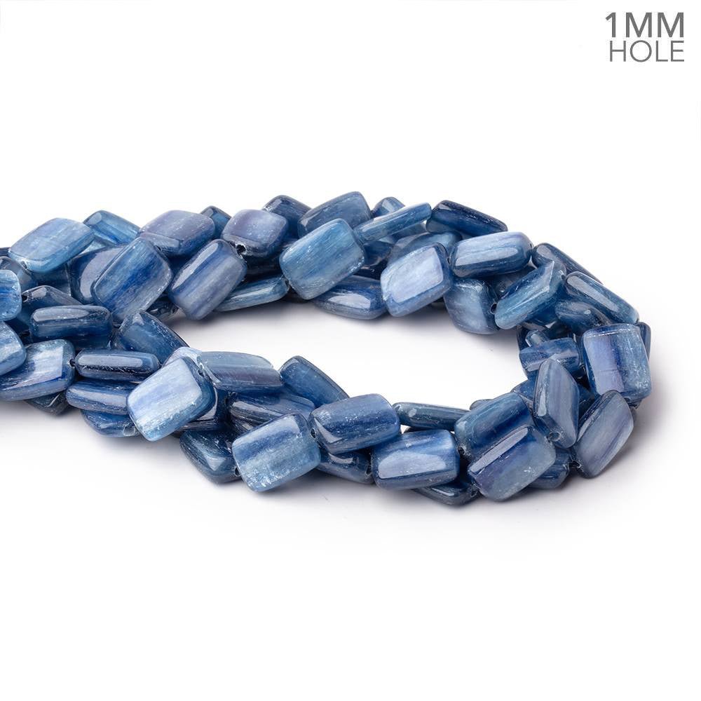 14x10mm Ceylon Blue Kyanite Plain Rectangles 15.5 inch 29 Beads 1mm Hole - Beadsofcambay.com