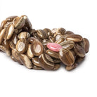 14x10mm Chocolate Rhodochrosite plain ovals 15.5 inch 28 beads - Beadsofcambay.com