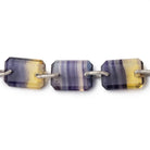 14x10mm Fluorite Double Drilled Rectangle Beads 7 inch 11 pieces - Beadsofcambay.com