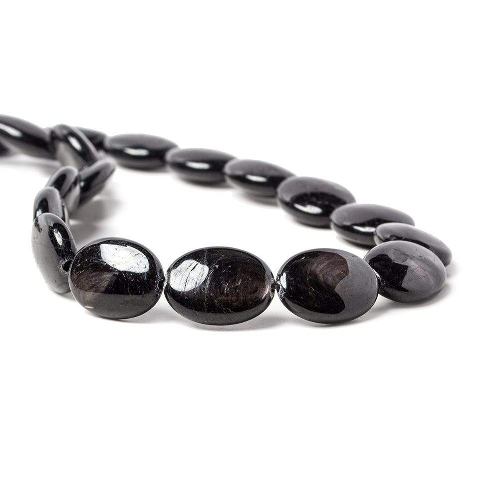 14x10mm Hypersthene plain oval beads 16 inch 29 pieces - Beadsofcambay.com
