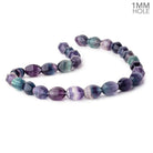 14x10mm Multi Color Fluorite Plain Lantern Beads 15.5 inch 27 pieces AA - Beadsofcambay.com