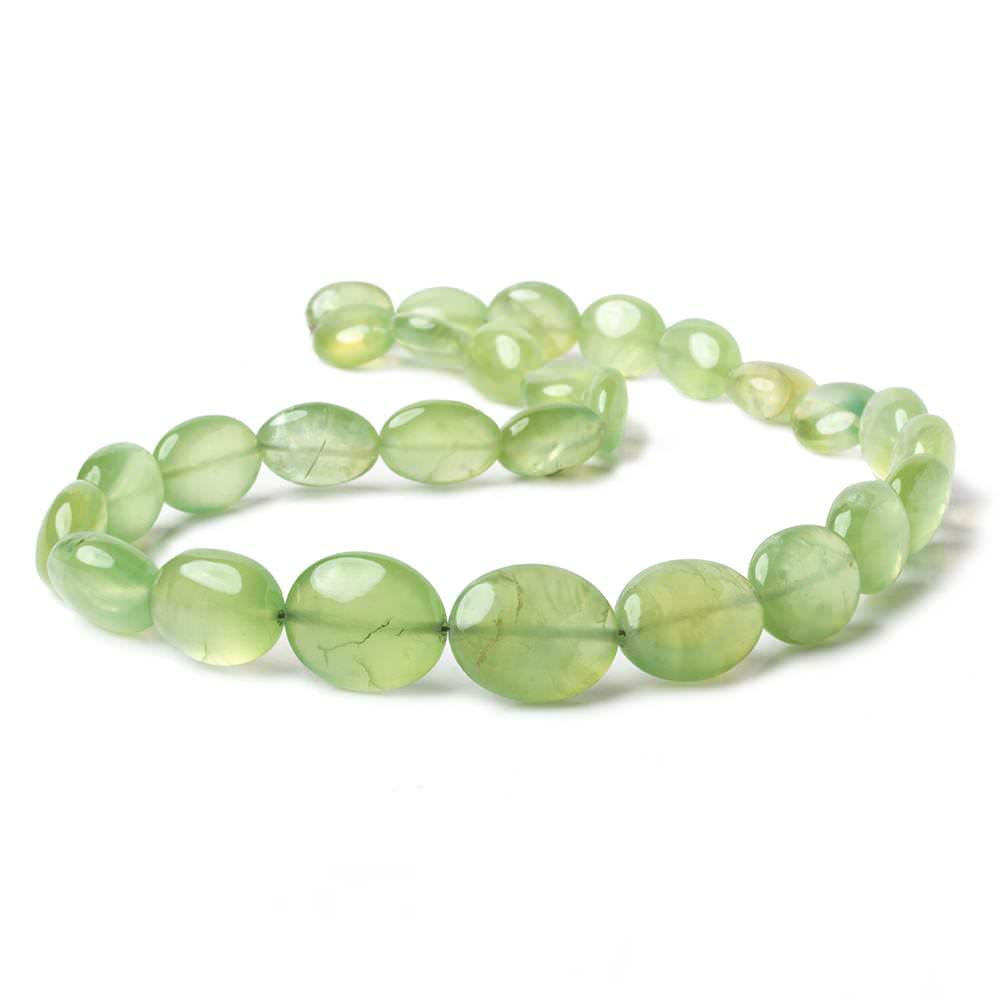 14x10x6-21x17x9mm Prehnite plain ovals 18.25 inch 27 beads AA - Beadsofcambay.com
