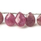 14x11-16x11mm Ruby Faceted Pear Beads 6.5 inch 13 pieces - Beadsofcambay.com