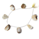 14x11-18x12mm Bi Color Agate Drusy Freeform Beads 7 pieces - Beadsofcambay.com