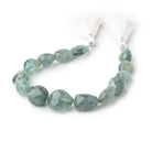 14x11-18x15mm Moss Aquamarine Faceted Nuggets 8.25 inch 14 Beads - Beadsofcambay.com