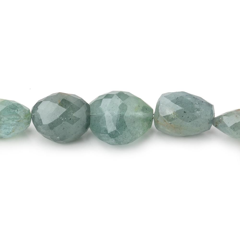 14x11-18x15mm Moss Aquamarine Faceted Nuggets 8.25 inch 14 Beads - Beadsofcambay.com