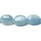 14x11-19x15mm Milky Aquamarine Plain Oval Beads 16 inch 26 pieces - Beadsofcambay.com