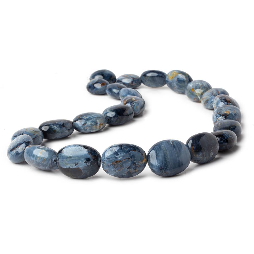 14x11-20x16mm Pietersite straight drilled plain oval beads 16 inch 24 pieces AAA - Beadsofcambay.com