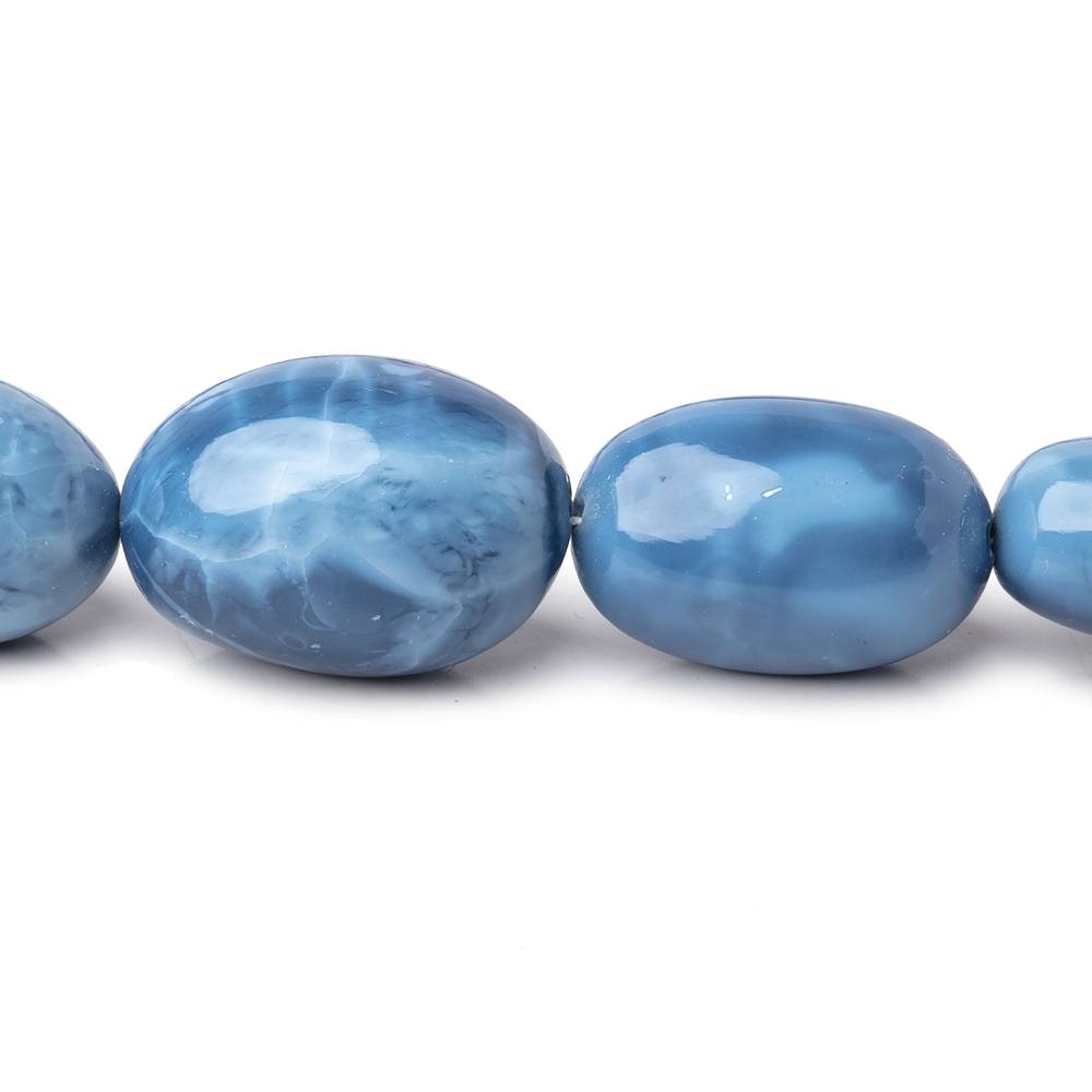 14x11-22x16mm Owyhee Blue Opal Plain Nugget Beads 20 inch 28 pieces AA - Beadsofcambay.com