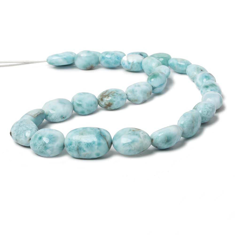 14x11-23x15mm Larimar plain nugget beads 18 inch 29 pieces AAA Grade - Beadsofcambay.com