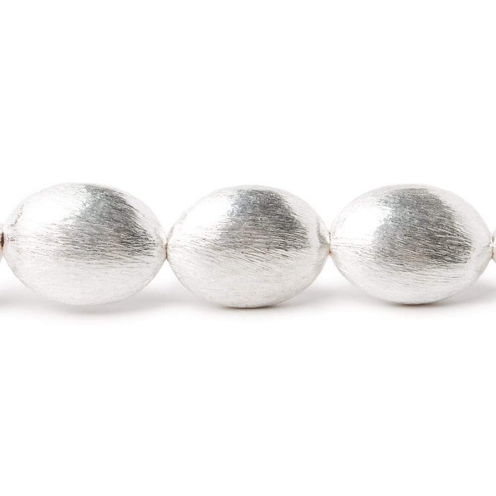 14x11x6mm Sterling Silver Plated Copper Oval Bead 8 inch 14 pcs - Beadsofcambay.com