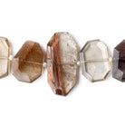 14x12-26x13mm Rutilated Quartz Side Drilled Bevel Faceted Flat Nuggets 18 inch 34 pieces AA - Beadsofcambay.com