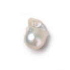 14x22mm Off White Baroque Large Hole Pearl Focal Bead 1 piece AAA - Beadsofcambay.com