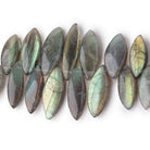 14x5-23x6mm Labradorite Plain Marquise Beads 8 inch 50 pieces - Beadsofcambay.com