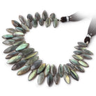 14x5-23x6mm Labradorite Plain Marquise Beads 8 inch 50 pieces - Beadsofcambay.com