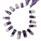 14x6-23x6mm Cape Amethyst Top Drilled Tube Beads 7.5 inch 15 pieces - Beadsofcambay.com