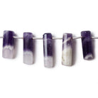 14x6-23x6mm Cape Amethyst Top Drilled Tube Beads 7.5 inch 15 pieces - Beadsofcambay.com