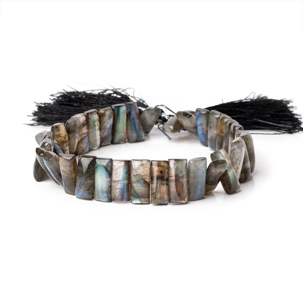 14x6mm Labradorite Plain Rectangles 8 inch 34 Beads AA - Beadsofcambay.com