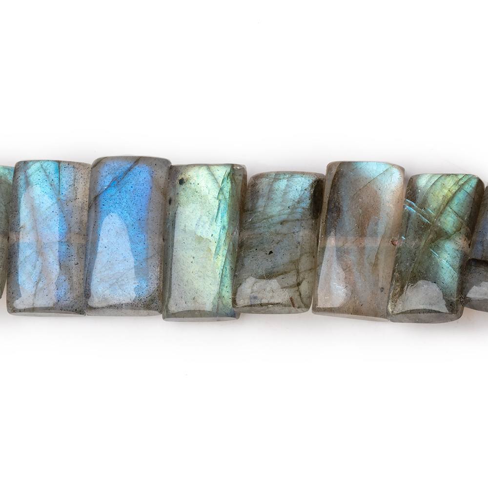 14x7mm Labradorite Plain Rectangles 8 inch 28 Beads AA - Beadsofcambay.com