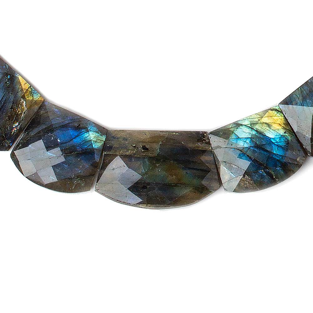 14x8-23x13mm Labradorite Faceted Fancy Cut Horizontal Collar 39 beads AA - Beadsofcambay.com