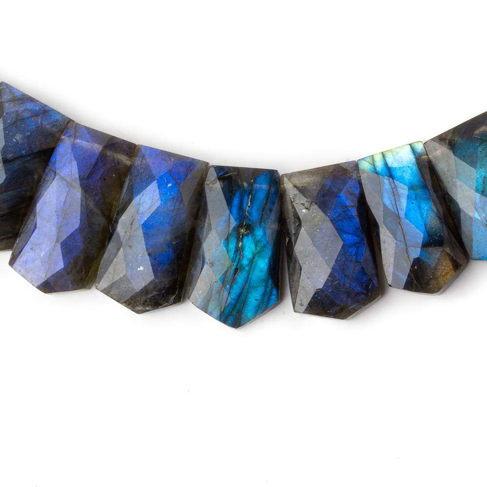 14x8-23x13mm Labradorite Faceted Fancy Cut Horizontal Collar 39 beads AA - Beadsofcambay.com