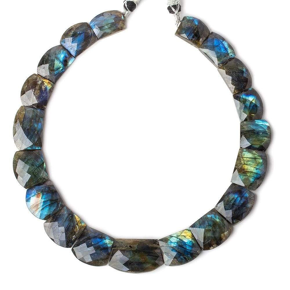 14x8-23x13mm Labradorite Faceted Fancy Cut Horizontal Collar 39 beads AA - Beadsofcambay.com