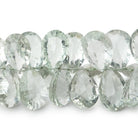 14x9-16x11mm Prasiolite Concave Faceted Pear Beads 7.5 inch 51 pieces AAA - Beadsofcambay.com