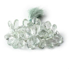 14x9-16x11mm Prasiolite Concave Faceted Pear Beads 7.5 inch 51 pieces AAA - Beadsofcambay.com