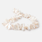 14x9-19x10mm Rosé White Biwa Freshwater Pearls 16 inch 34 pieces - Beadsofcambay.com
