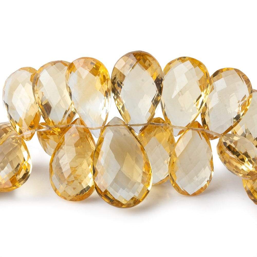 14x9-20x13mm Citrine Faceted Pear Beads 7.5 inch 48 pieces - Beadsofcambay.com