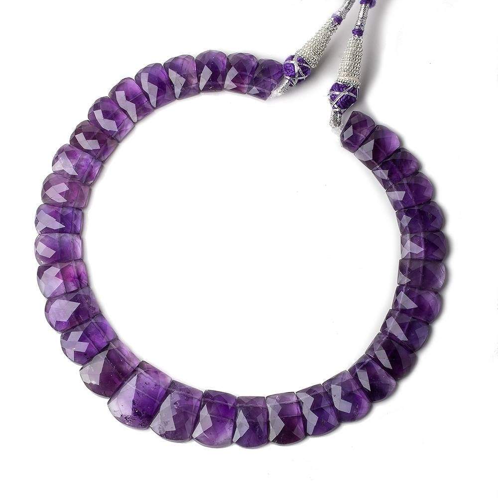 14x9-20x15mm Amethyst double drilled faceted fancy shape collar 34 beads - Beadsofcambay.com