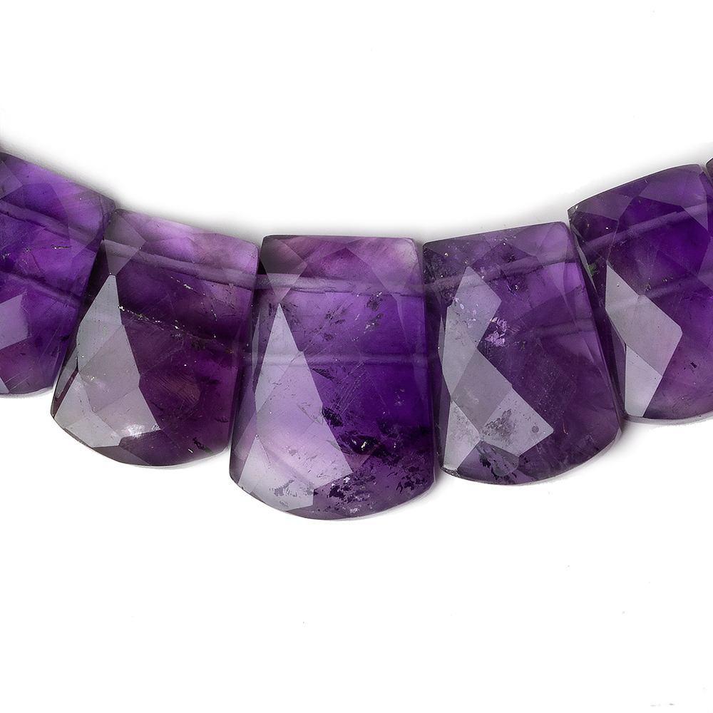 14x9-20x15mm Amethyst double drilled faceted fancy shape collar 34 beads - Beadsofcambay.com