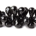 14x9-21x11mm Snowflake and Rainbow Obsidian Faceted Teardrops 8.5 inch 60 beads AA - Beadsofcambay.com
