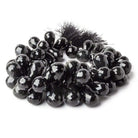 14x9-21x11mm Snowflake and Rainbow Obsidian Faceted Teardrops 8.5 inch 60 beads AA - Beadsofcambay.com
