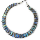 14x9-23x11mm Labradorite double drilled fancy shape collar 40 beads - Beadsofcambay.com