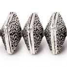 14x9mm Antiqued Sterling Silver Plated Copper Persian Design Square 8 inch 22 Beads - Beadsofcambay.com