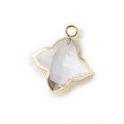 15-16mm Gold Leafed Crystal Quartz 4 Pointed Star Focal Pendant 1 piece - Beadsofcambay.com