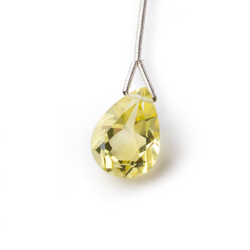 15-16mm Lemon Quartz Faceted Pear Focal Bead 1 piece - Beadsofcambay.com