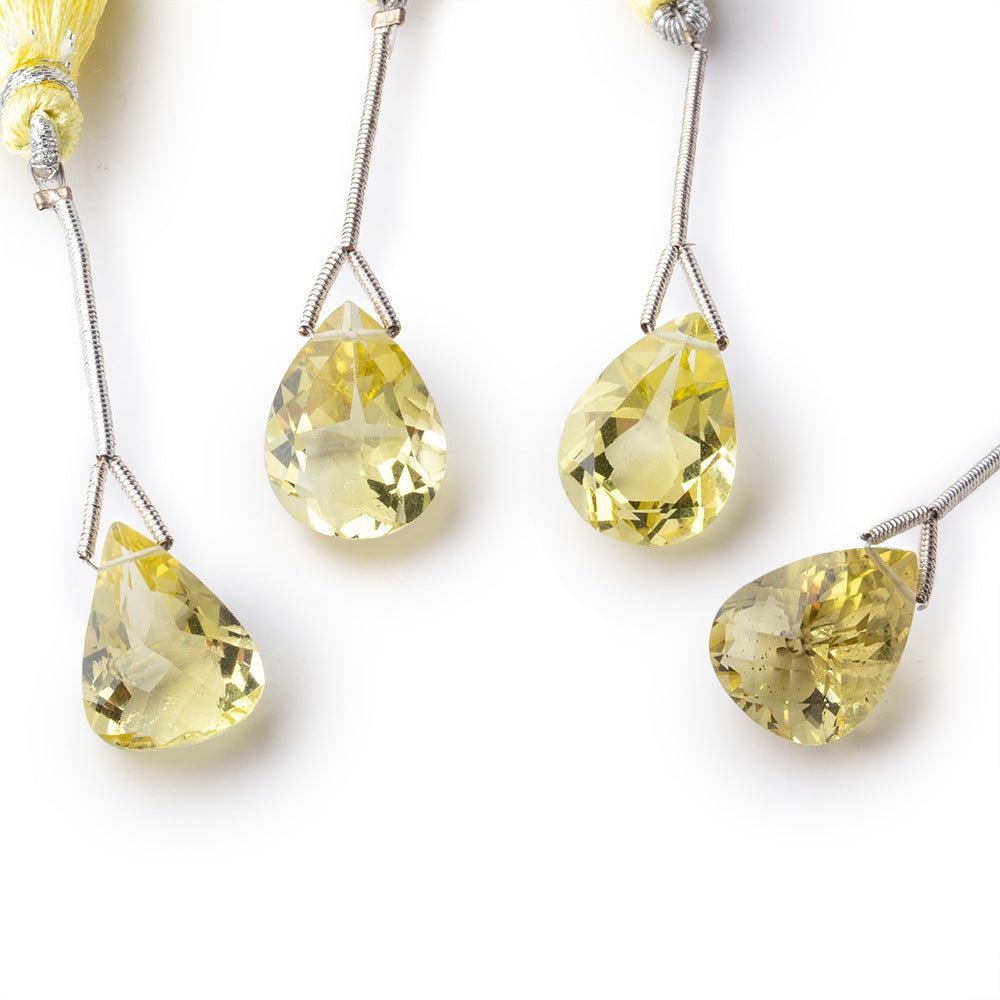 15-16mm Lemon Quartz Faceted Pear Focal Bead 1 piece - Beadsofcambay.com