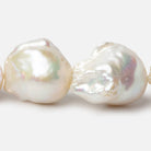 15-17mm Off White Ultra Baroque Freshwater Pearls 16.5 inch 17 pieces AAA 0.8mm drill hole - Beadsofcambay.com