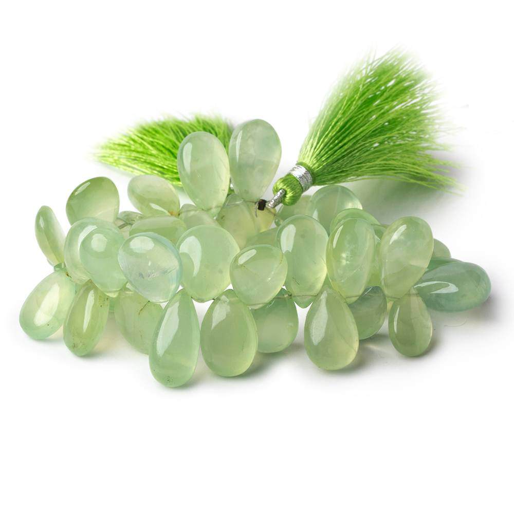 15-18mm Prehnite Plain Pear Beads 8 inch 41 pieces - Beadsofcambay.com