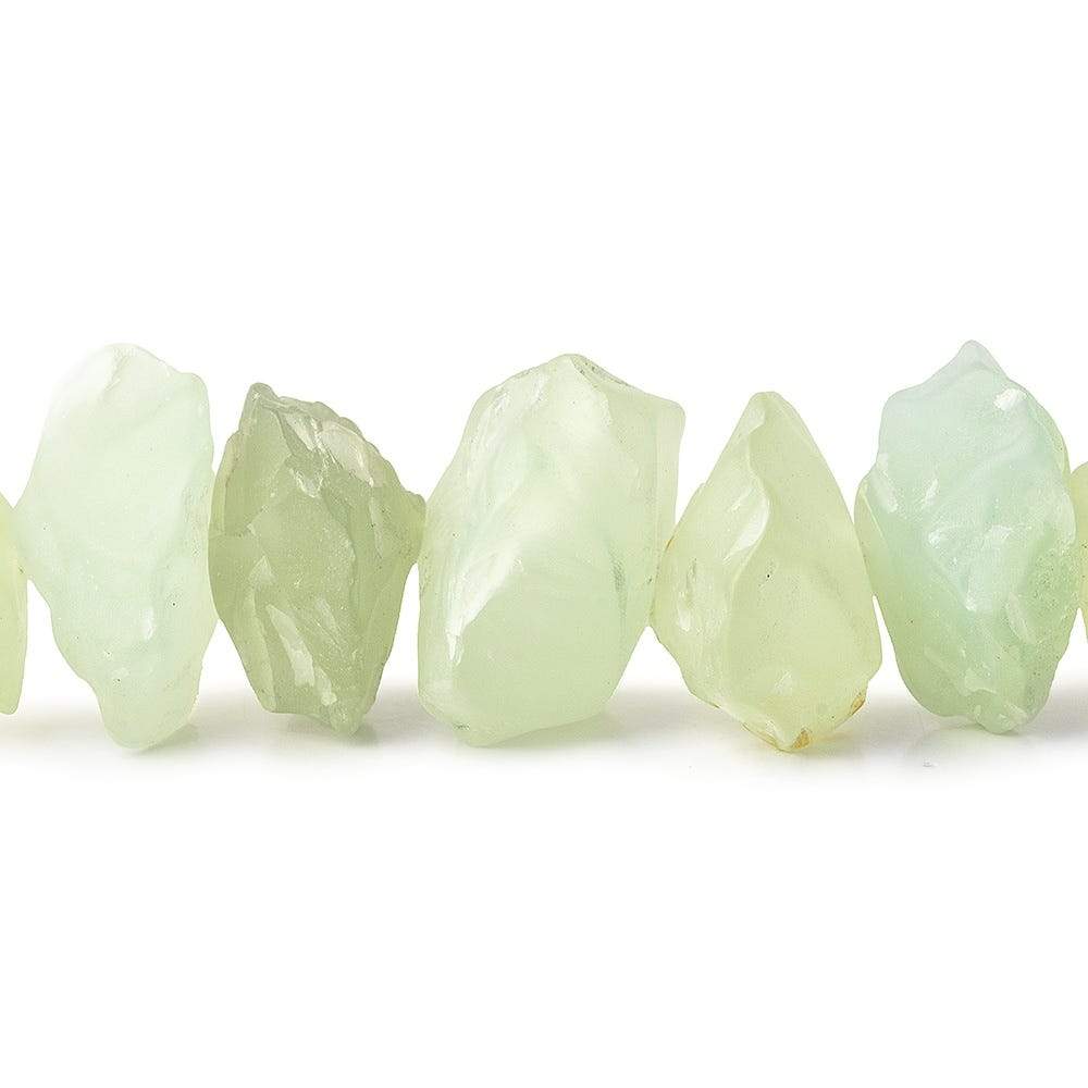 15-19mm Yellowish Green Agate Hammer Faceted Disc Beads 8 inch 23 pieces - Beadsofcambay.com