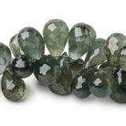 15-21mm Moss Aquamarine Faceted Tear Drop Beads 7 inch 48 pieces AA - Beadsofcambay.com